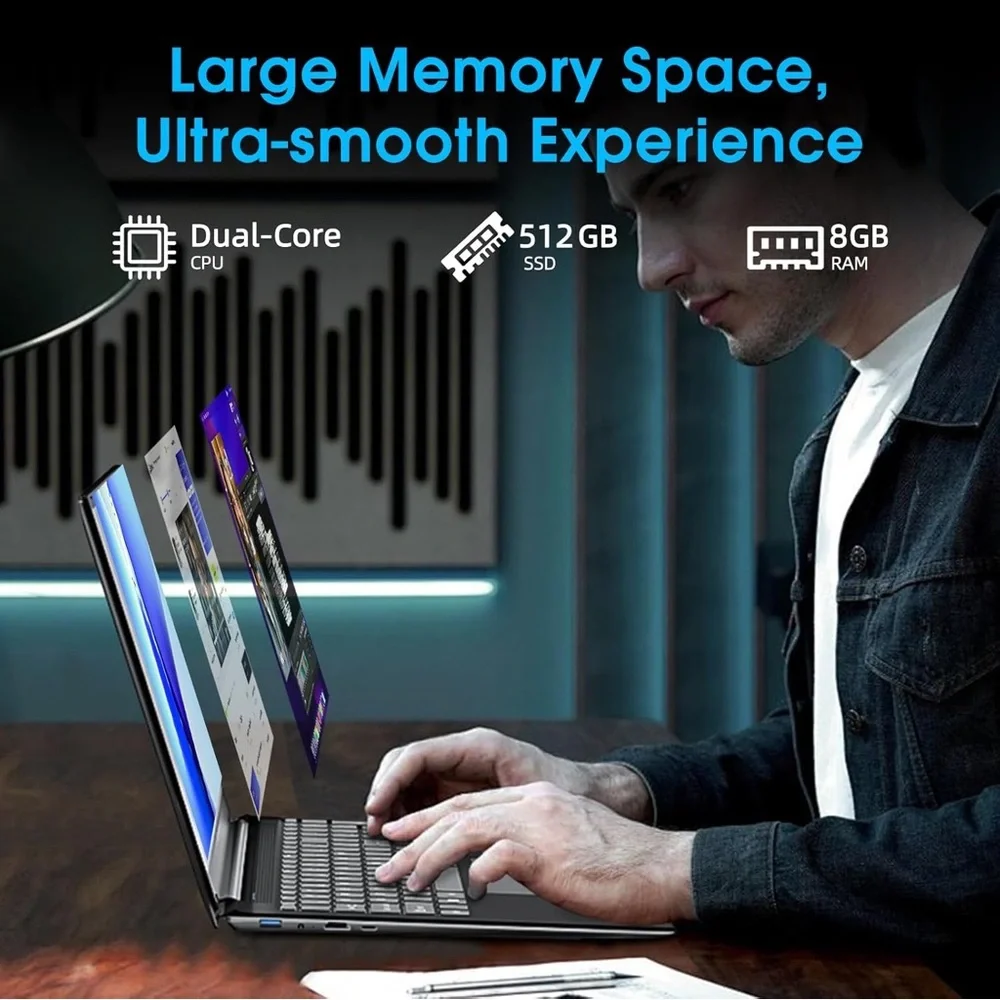 Gray 17.3-inch Laptop with Full HD Display and 8GB RAM